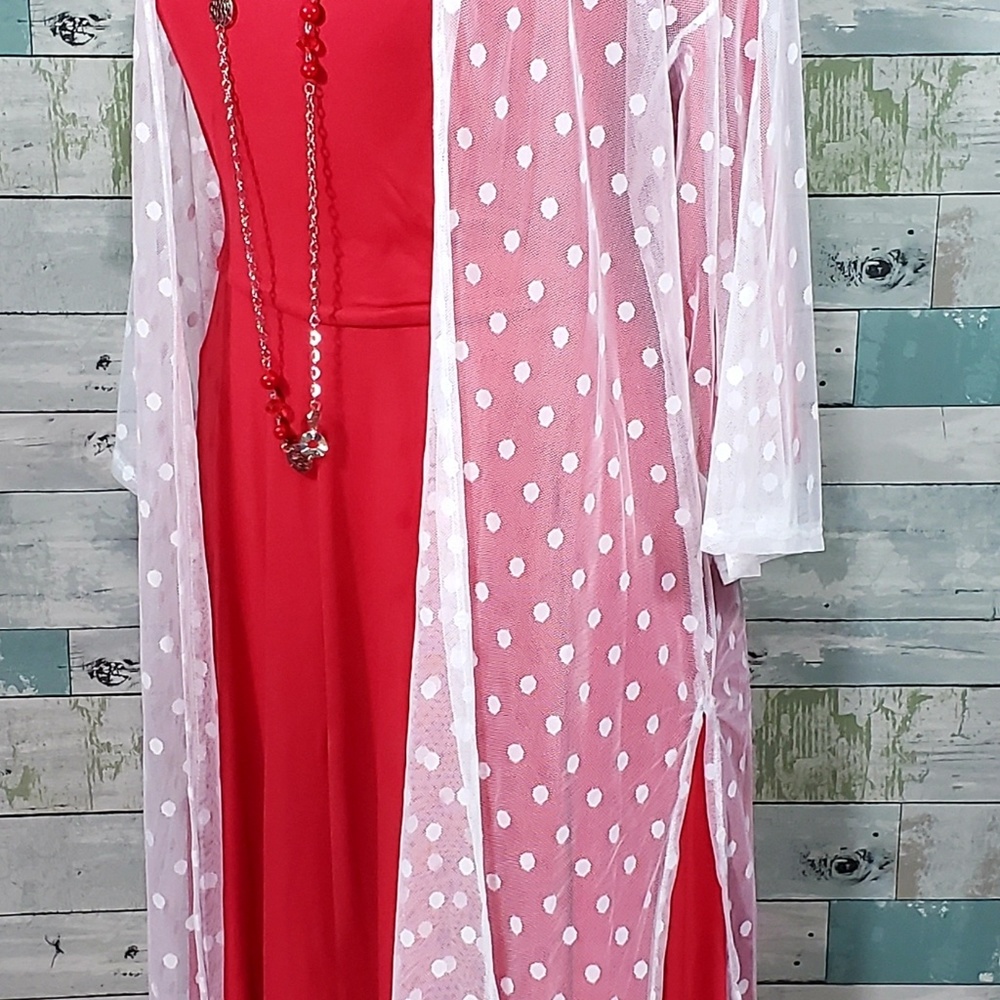 Essential Midi Dress Red - Picture 2 of 3